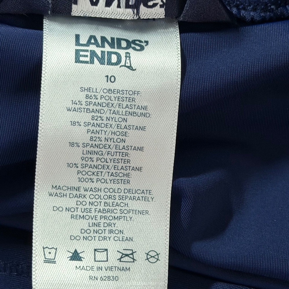 Lands' End Active Skort Shorts Blue Size 10 Athletic Golf Tennis Pockets - Picture 6 of 7